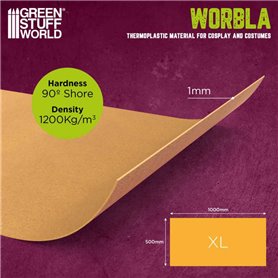 Worbla - tworzywo termoplastyczne twarde (XL) 1000 mm x 500 mm