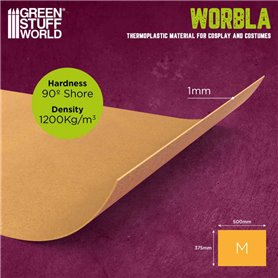 Worbla - tworzywo termoplastyczne twarde (M) 375 mm x 500 mm