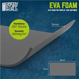 Pianka EVA Foam twarda - 475x950mm – Ciemno szara 5mm