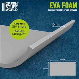 Pianka EVA Foam średnia twardość - 500x950mm – Jasno szara 10mm