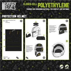 Pianka Cosplay Czarna twarda Closed-cell Polyethylene 500x750mmx10mm