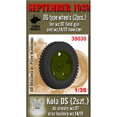 Toro 35030 DS Type Wheels - for IBG Field Gun Wz.97 and Howitzer Wz.14/19 Set (2 Wheels)