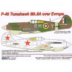 AML 1:72 Kalkomanie do P-40 Tomahawk Mk.IIA - OVER EUROPE