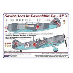 AML C8026 Kalkomania w Skali 1:48 Soviet Aces in Lavochkin La-5F's