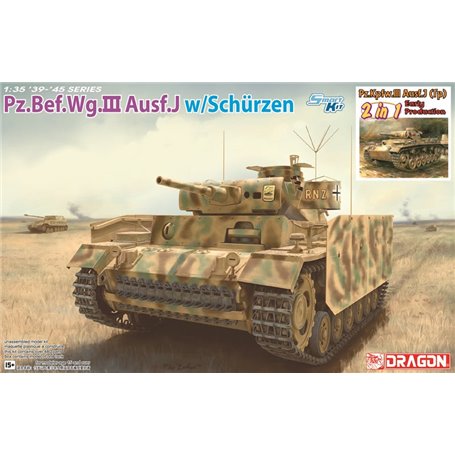 Dragon 6628 Pz.Bef.Wg.III Ausf. J w/Shurzen 2 in 1 Smart Kit