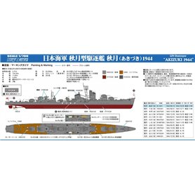 Pit Road W241 IJN Destroyer Akizuki W/HULL PARTS - JAPANESE DESTROYER