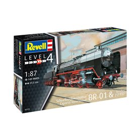 Revell 1:87 BR01 - EXPRESS LOCOMOTIVE - MODEL SET - z farbami