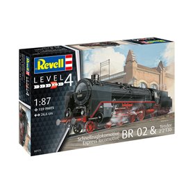 Revell 1:87 BR02 - EXPRESS LOCOMOTIVE - MODEL SET - w/paints 