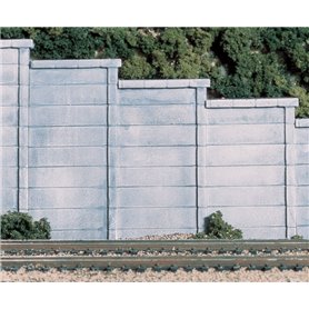 Woodland WC1258  HO Concrete Retaining Woodland Wall