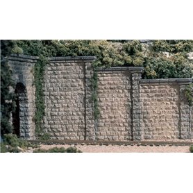 Woodland WC1259  HO Cut Stone Retaining Woodland Wall