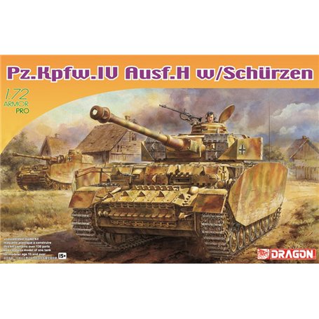 Dragon 1:72 PZ.KPFW.IV AUSF.H w/SCHURZEN