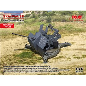 ICM 35717 2 cm FlaK 38 WWII German AA Gun