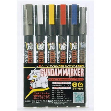 Mr.Hobby GMS-105 Gundam Marker Basic 6 Color Set