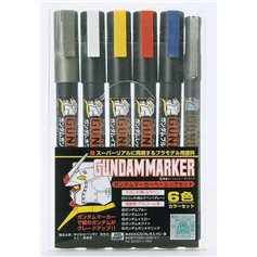 Mr.Hobby GMS-105 Zestaw markerów GUNDAM MARKER BASIC 6 COLOR SET