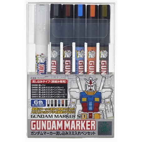 Mr.Hobby GMS-122 Gundam Marker Pouring Inking Set