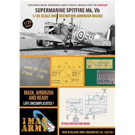 1 Man Army 1:35 Maski oznaczeń do Supermarine Spitfire Mk.Vb dla Border