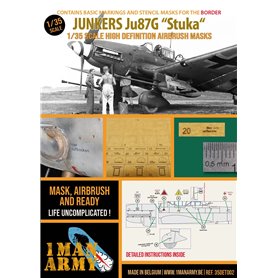 1 Man Army 1:35 Maski oznaczeń do Junkers Ju-87G Stuka dla Border