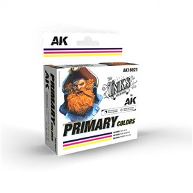 AK Interactive Zestaw tuszy THE INKS - PRIMARY COLORS SET - 3x30ml