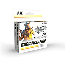 AK Interactive Zestaw tuszy THE INKS - RADIANCE AND FIRE - 3x30ml