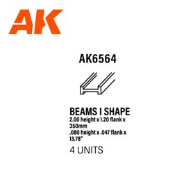 BEAMS I SHAPE 2.0 x 1.2 x 350mm x 4szt.