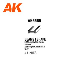 BEAMS I SHAPE 2.5 x 1.5 x 350mm x 4