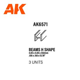 BEAMS H SHAPE 4.0 x 4.0 x 350 mm x