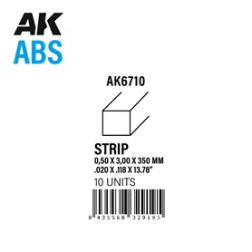 ABS Strips 0.50 x 3.00 x 350mm - ABS STR