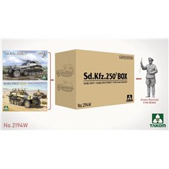 Takom Sd.Kfz.250 BOX - 1:35 Sd.Kfz.250/1 + 1:35 Sd.Kfz.250/3 Greif + 1:16 Erwin Rommel