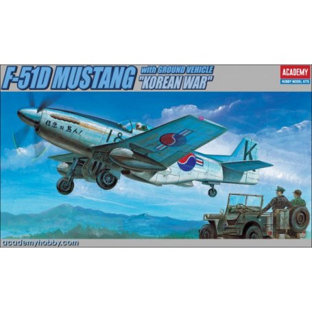 Academy 1:72 North American F-51D Mustang w/vehicle / Korean War 