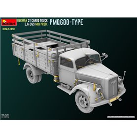 Mini Art 1:35 GERMAN 3T CARGO TRUCK 3.6-36S MID PRODUCTION - PMQ600-TYPE