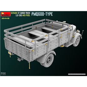 Mini Art 1:35 GERMAN 3T CARGO TRUCK 3.6-36S MID PRODUCTION - PMQ600-TYPE