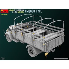 Mini Art 1:35 GERMAN 3T CARGO TRUCK 3.6-36S MID PRODUCTION - PMQ600-TYPE