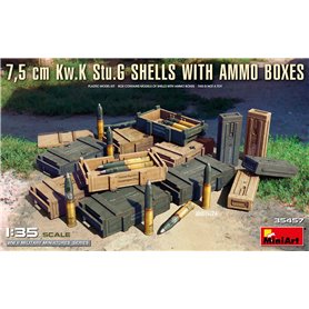 Mini Art 35457 7,5 cm Kw.K Stu.G Shells with Ammo Boxes