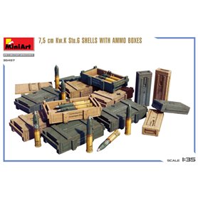 Mini Art 35457 7,5 cm Kw.K Stu.G Shells with Ammo Boxes