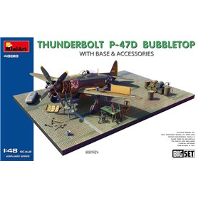 Mini Art 48018 Thunderbolt P-47D Bubbletop with Base & Accessories