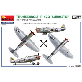 Mini Art 1:48 Thunderbolt P-47D Bubbletop - W/BASE AND ACCESSORIES