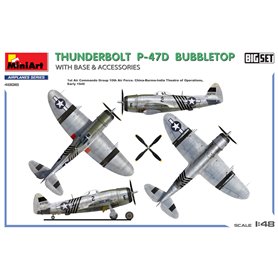 Mini Art 1:48 Thunderbolt P-47D Bubbletop - W/BASE AND ACCESSORIES