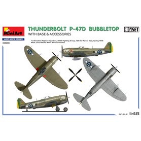 Mini Art 1:48 Thunderbolt P-47D Bubbletop - W/BASE AND ACCESSORIES