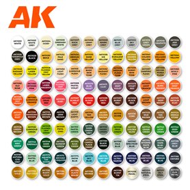 AK Interative Zestaw farb 3G PLASTIC BRIEFCASE 120 WARGAME COLORS