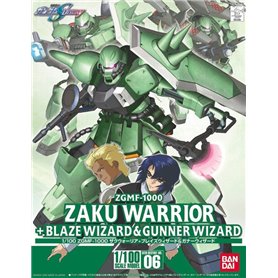 Bandai 1:100 ZAKU WARRIOR + BLAZE WIZARD & GUNNER WIZARD