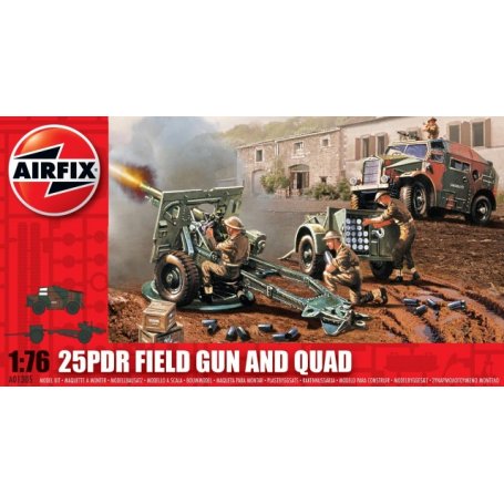 Airfix 1:76 25pdr field gun i Quad