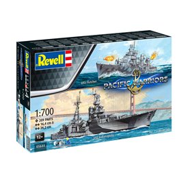 Revell 1:700 PACIFIC WARRIORS: USS Indianapolis + USS Fletcher - GIFT SET - w/paints 