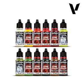 VALLEJO 72203 Fantasy Paint Set by Squidmar Miniatures 12 farb + figurka Myandar