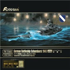 Flyhawk 1:700 Scharnhorst 1943 - GERMAN BATTLECRUISER - DELUXE EDITION