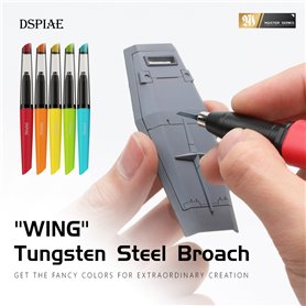 DSPIAE PT-TH01 PRO WING Tungsten Steel Push Broach (Red)