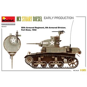Mini Art 1:35 M3 Stuart Diesel - EARLY PRODUCTION