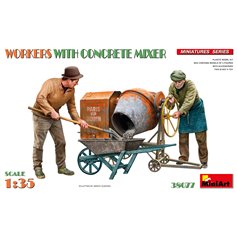 Mini Art 1:35 WORKERS W/CONCRETE MIXER 