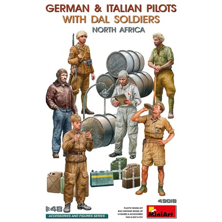 Mini Art 49018 German & Italian Pilots with DAL Soldiers North Africa