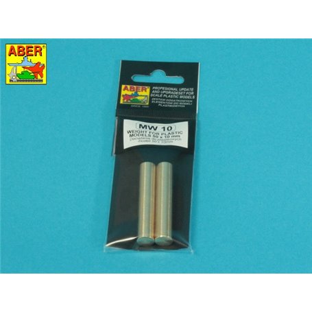 Aber MW-10 Weight for Plastic Models 50 x 10 mm (2 pcs)