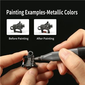 DSPIAE MKM-01 Water-Based Soft Head Marker Metallic Black